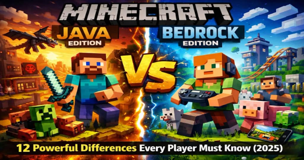 Minecraft Java vs Bedrock: 12 Powerful Differences Every Player Must Know (2026) 2 Minecraft Java vs Bedrock