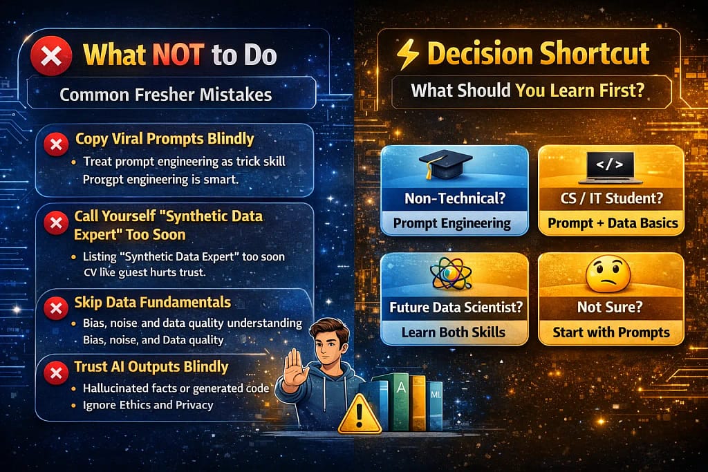 Prompt Engineering vs Synthetic Data: What Freshers Should Learn First in 2026 2 Prompt Engineering vs Synthetic Data