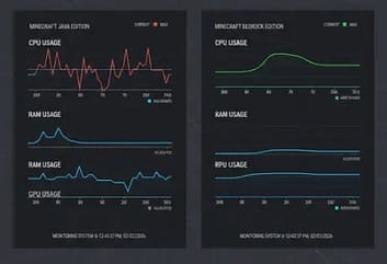 Minecraft Java vs Bedrock Performance: 9 Real Differences on PC 4 Minecraft Java vs Bedrock performance comparison highlighting RAM and CPU usage differences