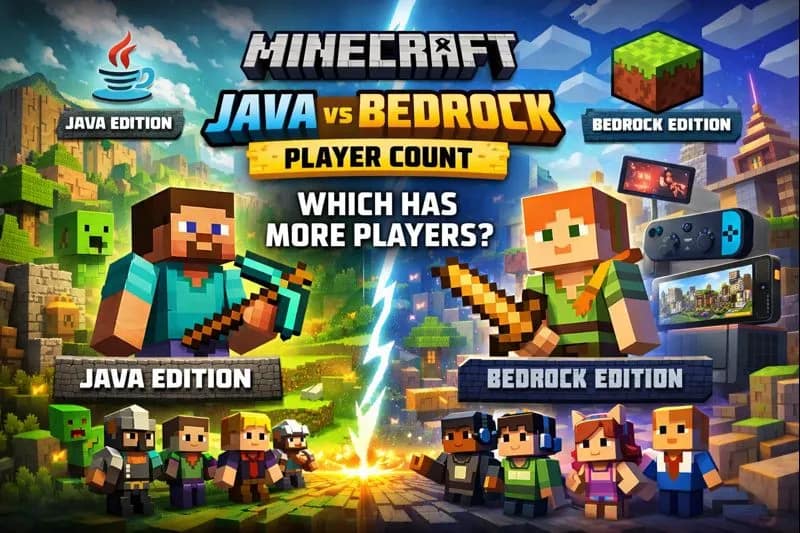 minecraft java vs bedrock player count